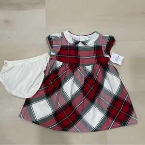 NWT Carters holiday dress. Girls size 9 months. Christmas Plaid Red Green